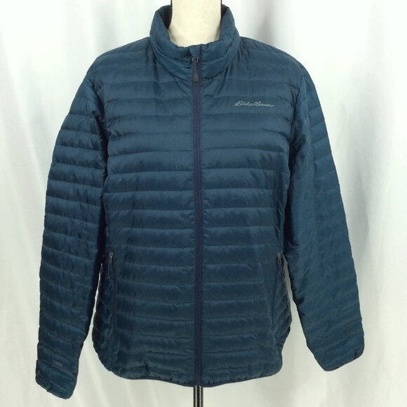Eddie Bauer Microlight 650 Down Puffer Jacket Womens Size 2XL Teal Packable - Picture 3 of 10